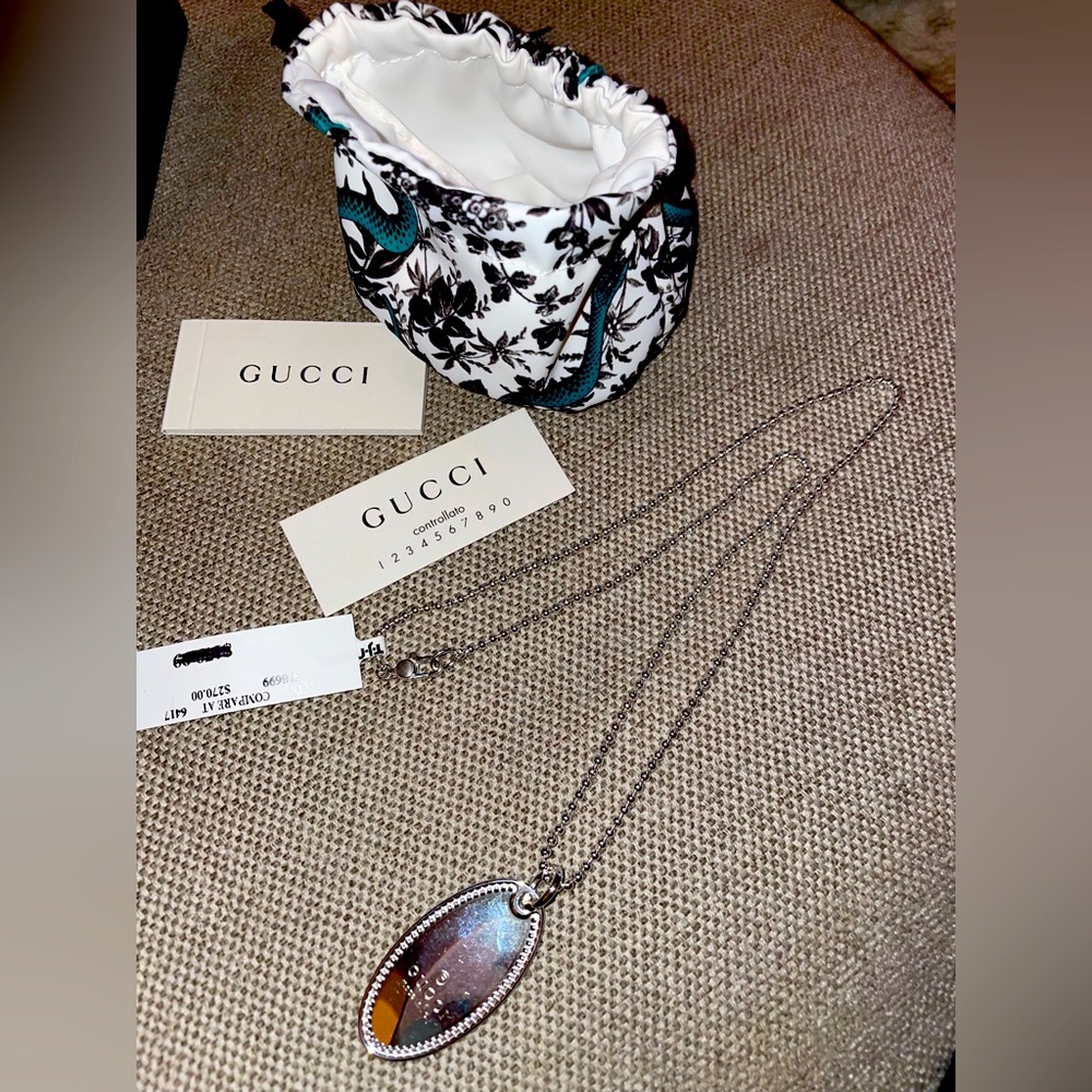 Gucci Dog Tag Pendant Necklace